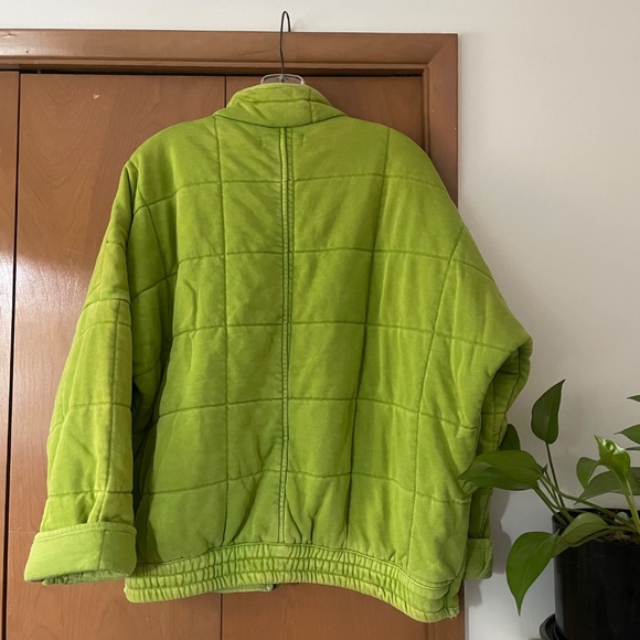 Forever 21 lime green quilted jacket - Picture 2 of 4